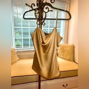 Express cowl neck tank top. Size M. Color: Gold